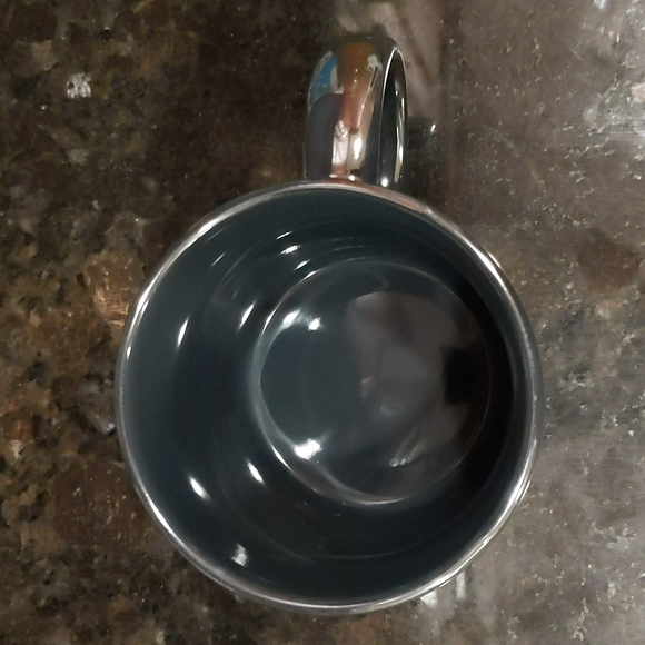 Dunkin' Donuts Coffee Tea Mug Graphite Grey Stylized Snowflake Motif 2014 - Picture 5 of 7